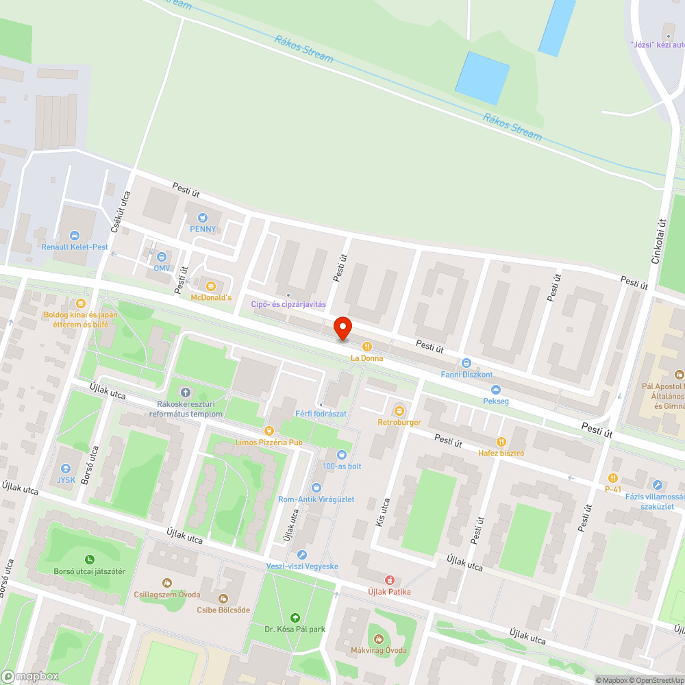 Izék bejelentés helye