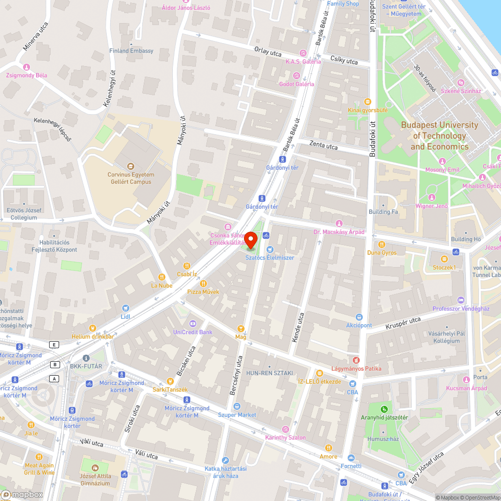 Oszlopok bejelentés helye