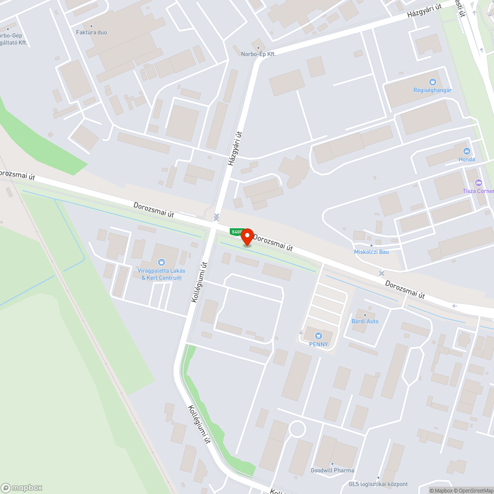 Szétrohadó utasváró bejelentés helye