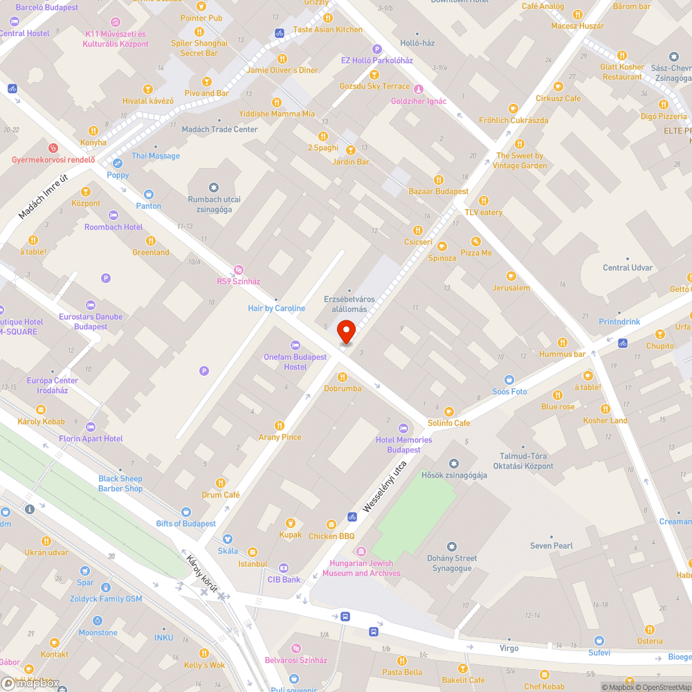 Megrongált kerékpárparkoló bejelentés helye