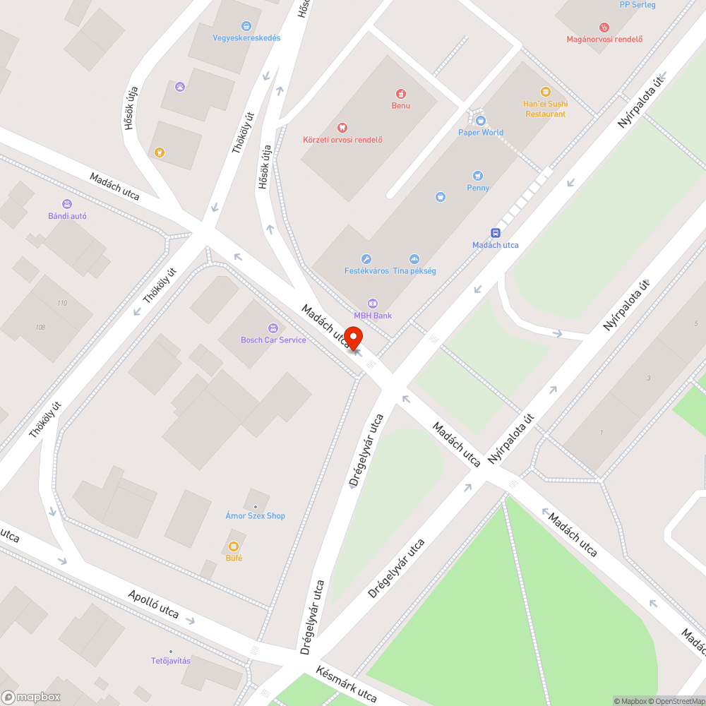 Hiányzó, vagy téves útburkolati jel bejelentés helye