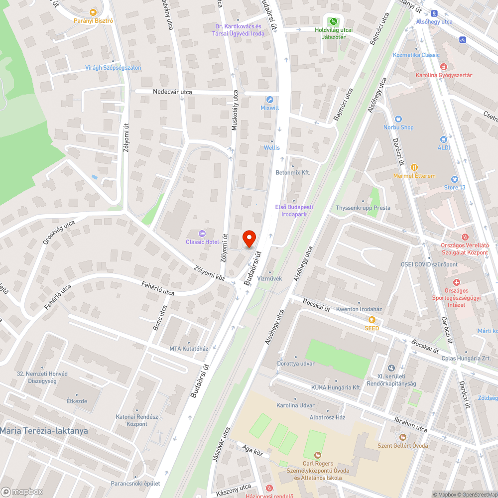 Gyalogátkelő lámpakapcsoló bejelentés helye