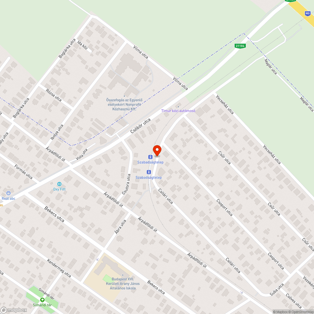 Graffitis tükrök bejelentés helye