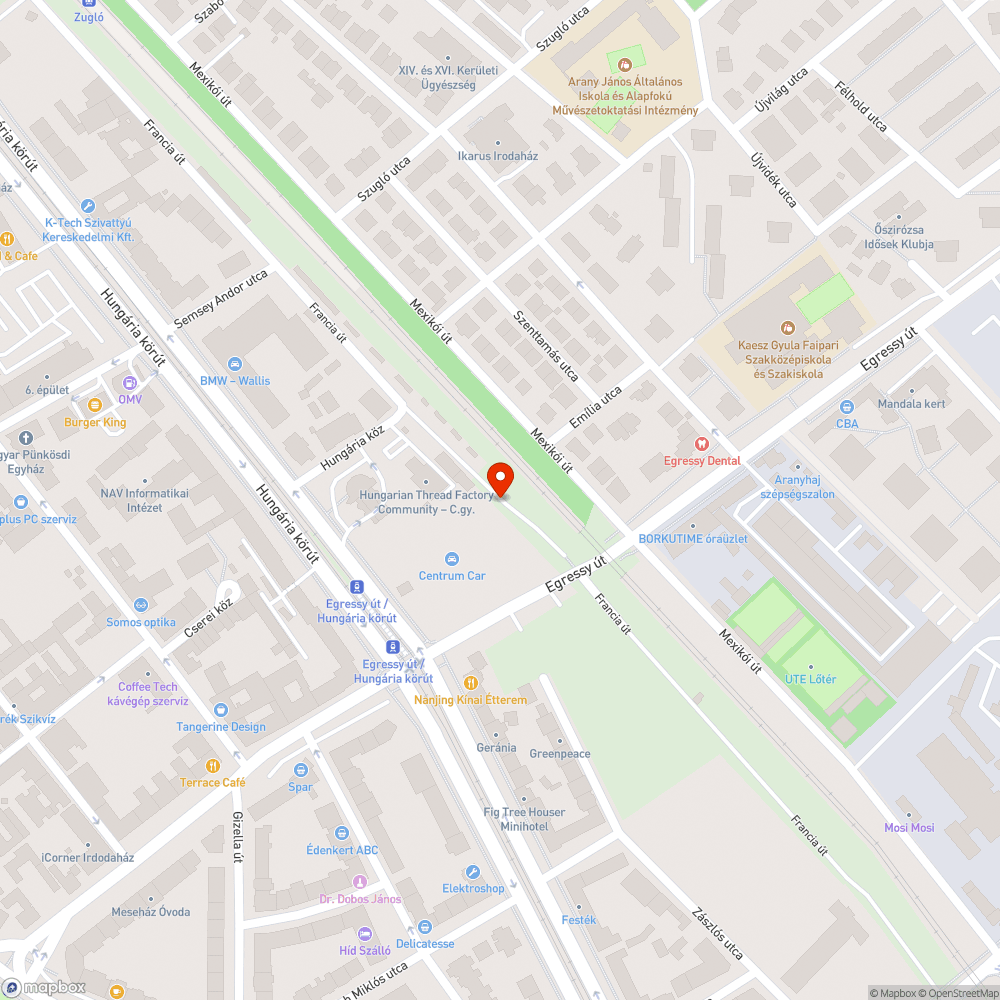 Francia úton szemét bejelentés helye