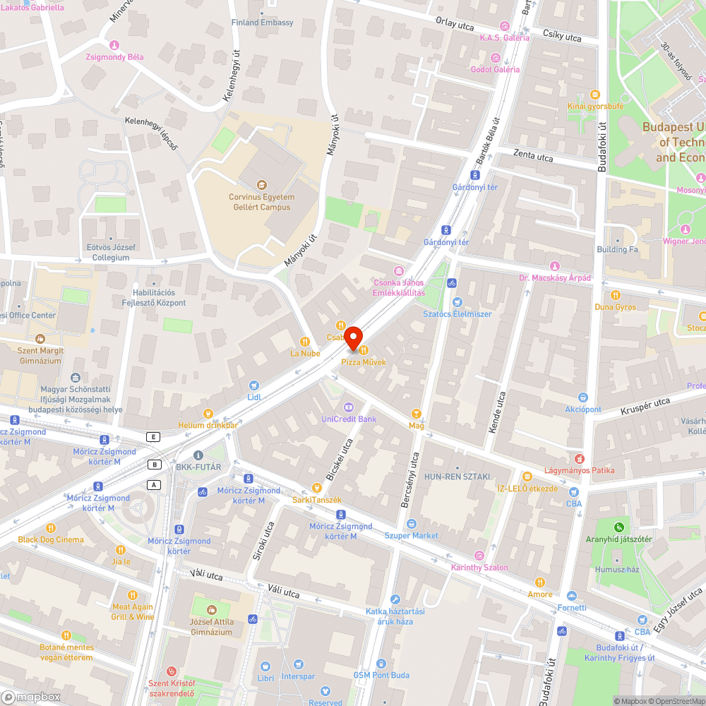 Macskakő bejelentés helye