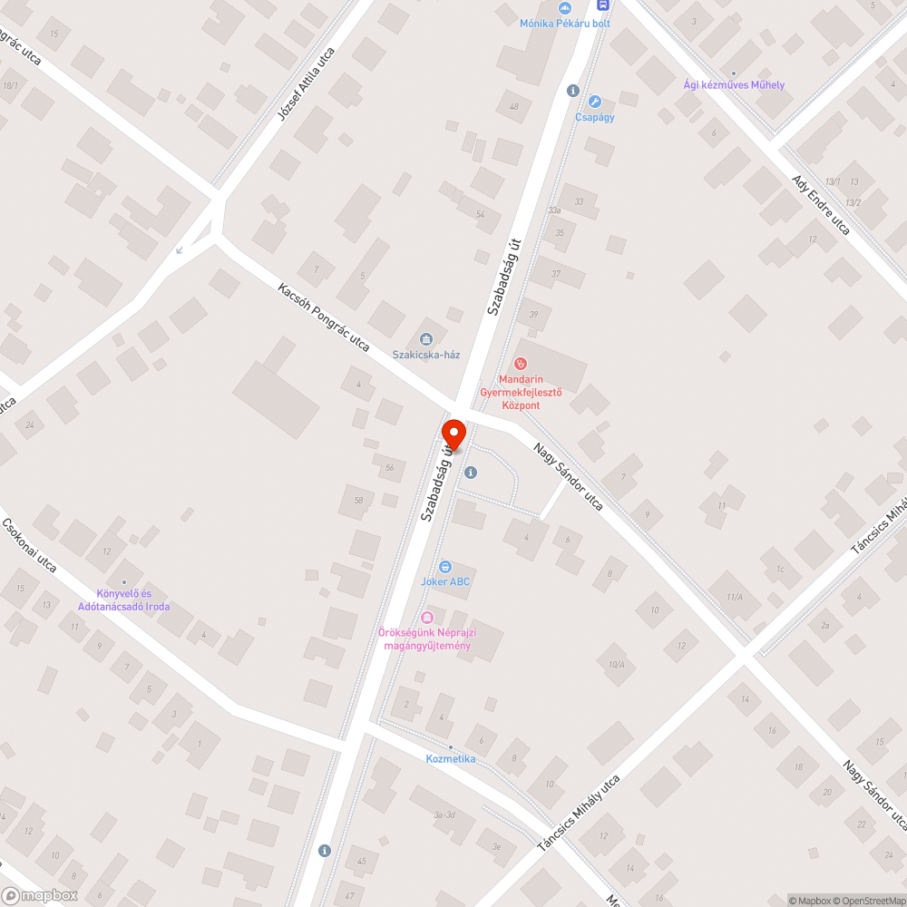 Graffitis csap bejelentés helye