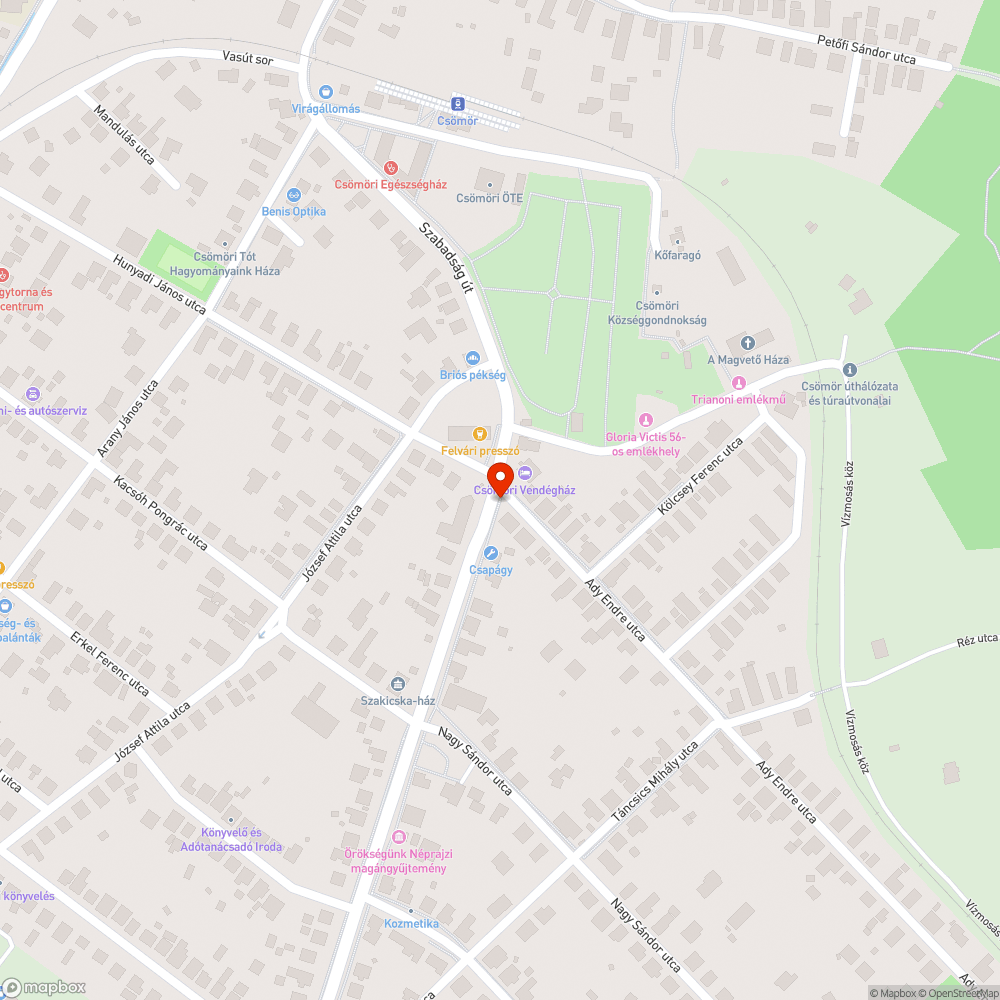 Zsák bejelentés helye