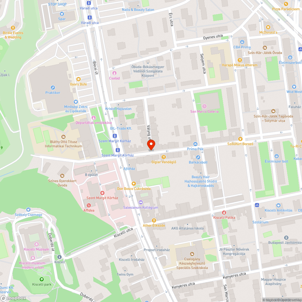 Járdát eltorlaszoló karácsonyfa-kupac bejelentés helye