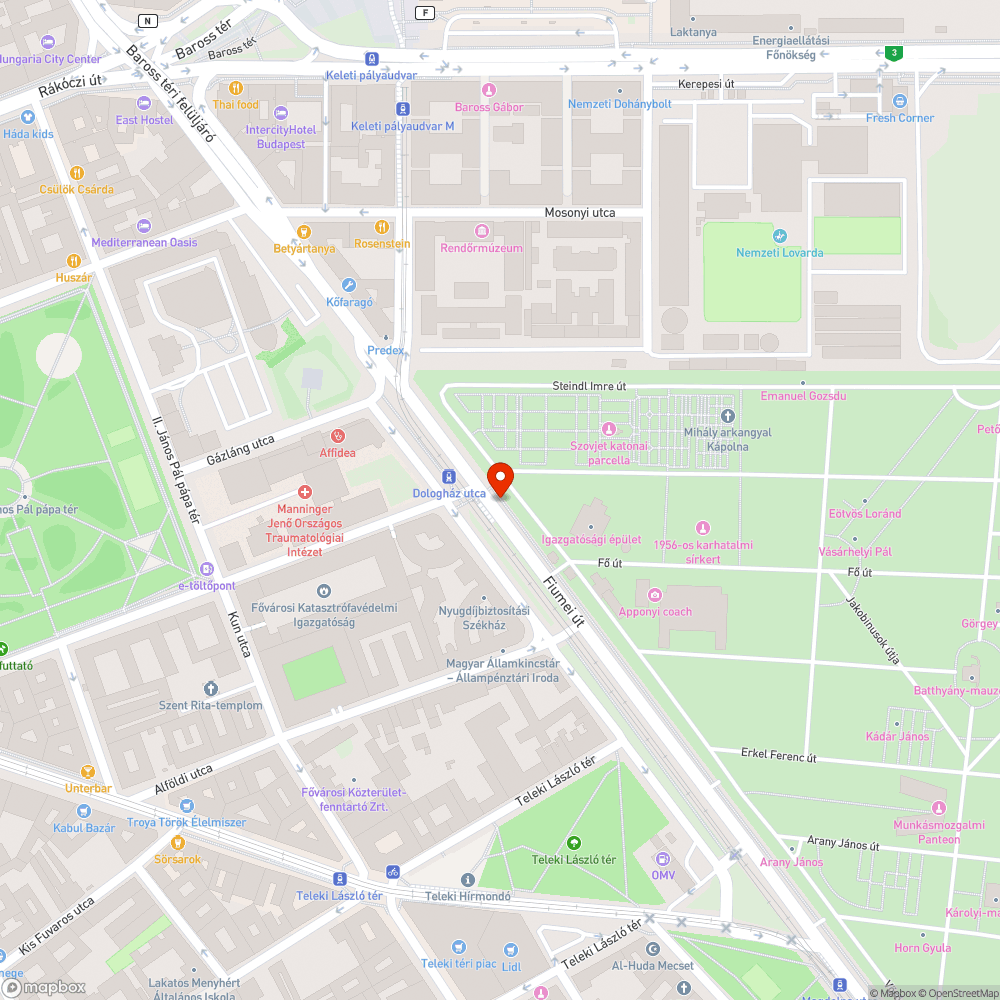 Fahely bejelentés helye