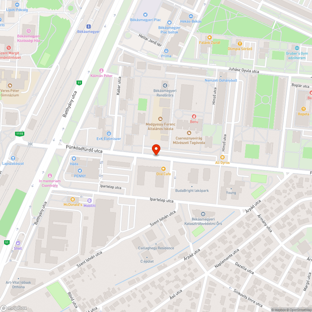 Èles vas ! bejelentés helye