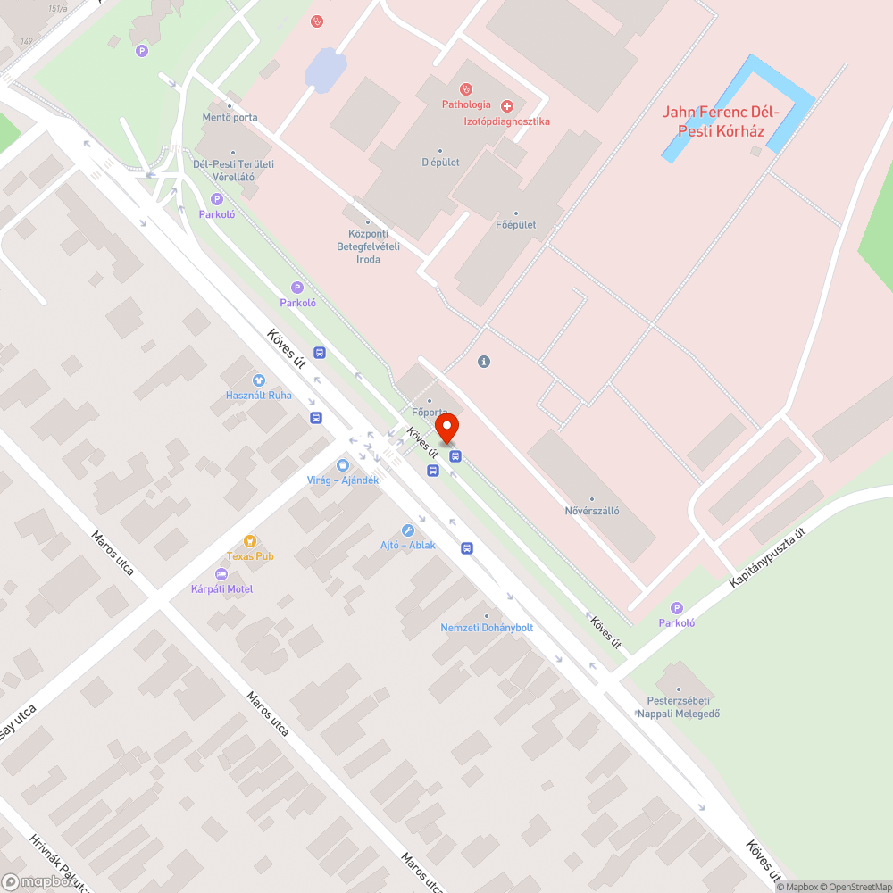 Szemét a busz megállóban bejelentés helye