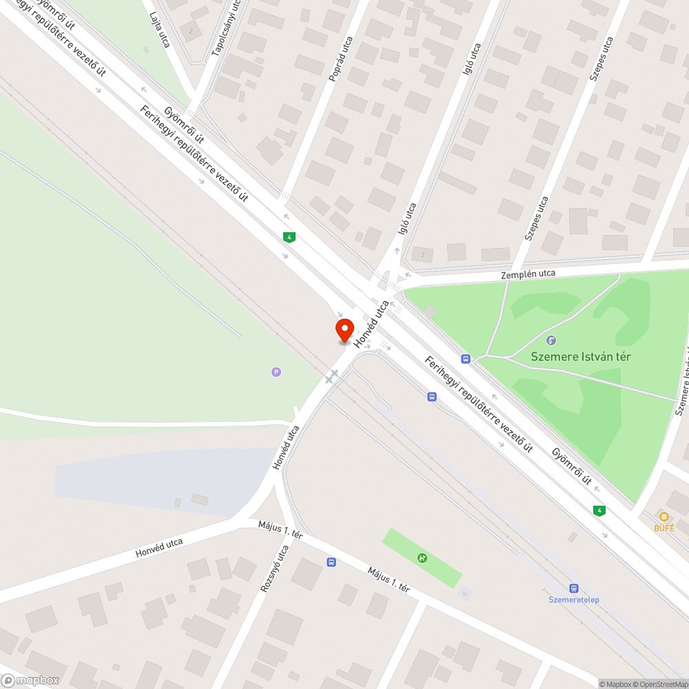 Vasútiátkelő vízelvezető árok tisztítása bejelentés helye