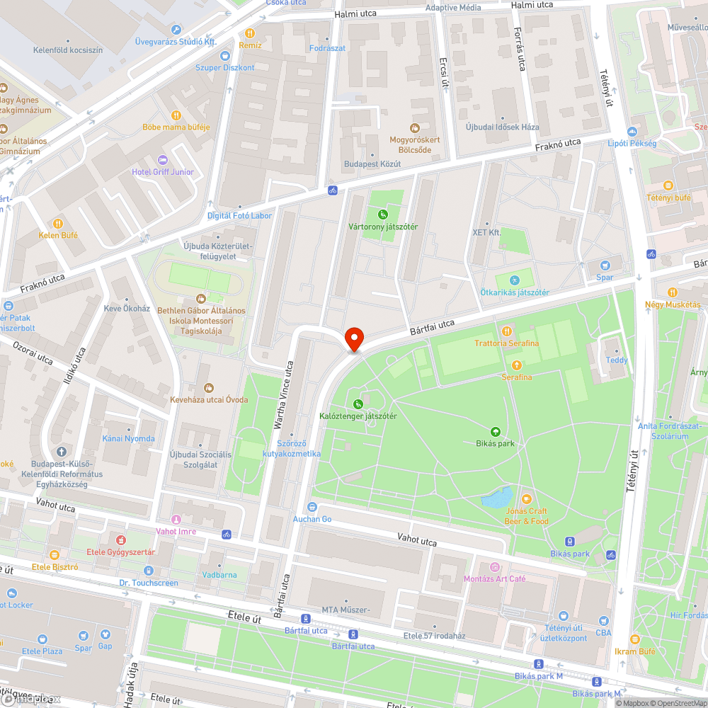 Kátyúk, töredezett aszfalt és törmelék bejelentés helye