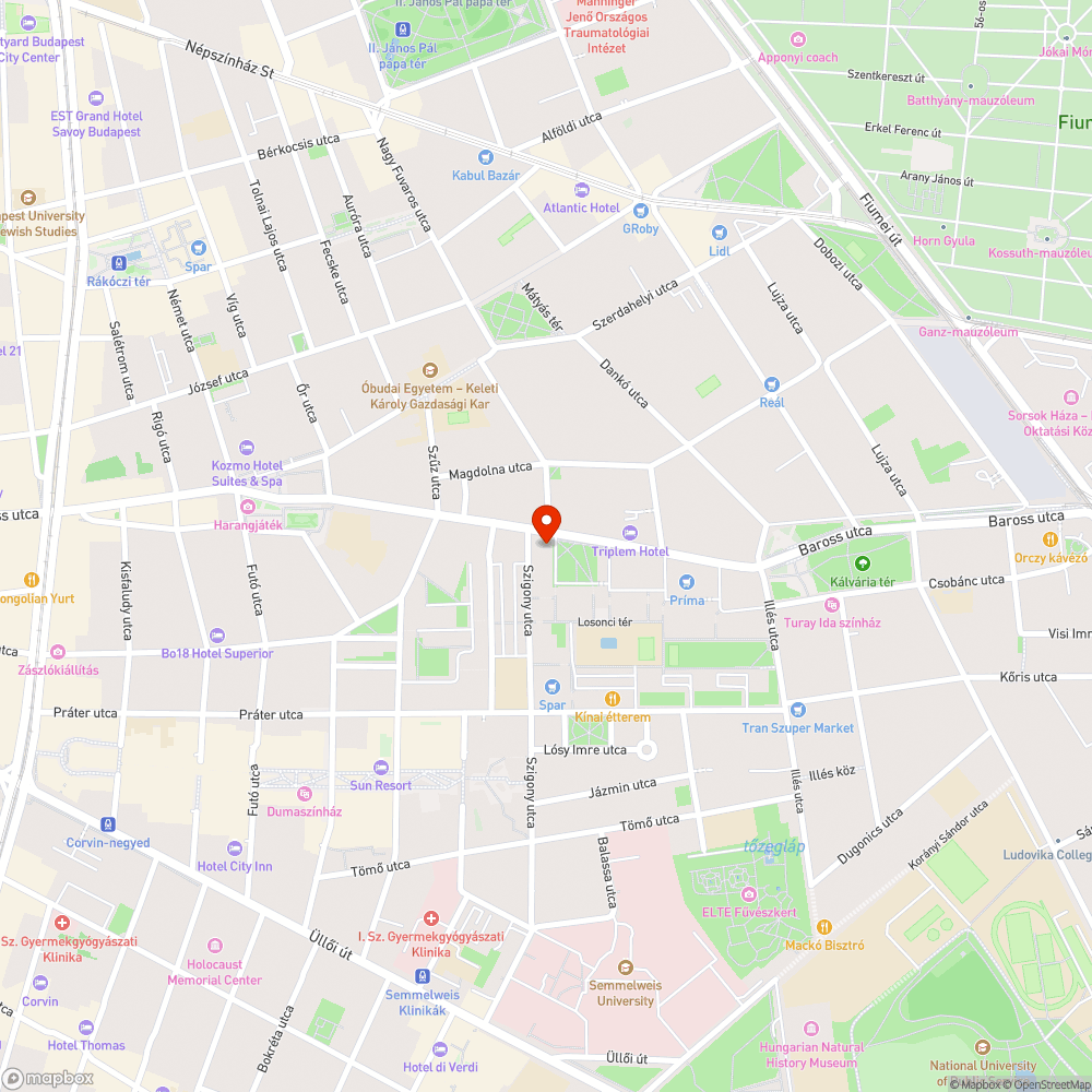 Kidőlt utcai szemetes bejelentés helye