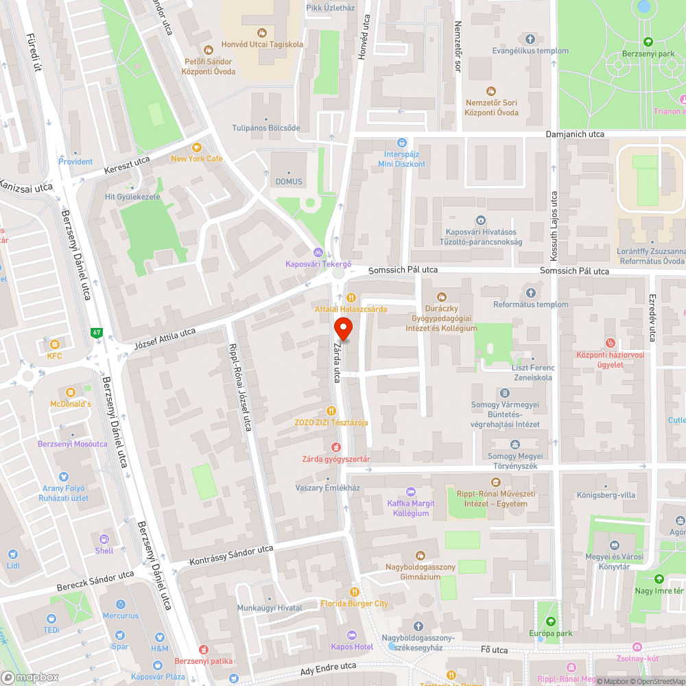 Megrongált köztéri pad bejelentés helye