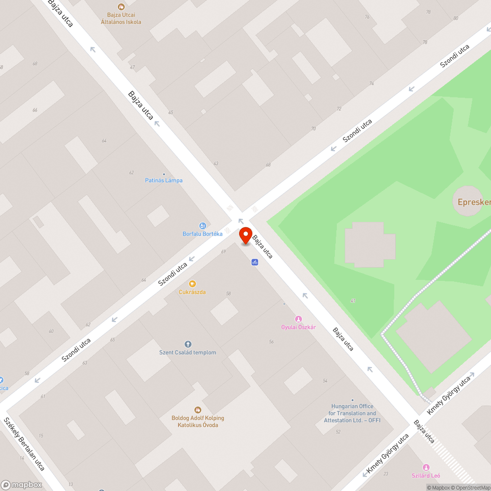 Takarítatlan kerékpársáv bejelentés helye