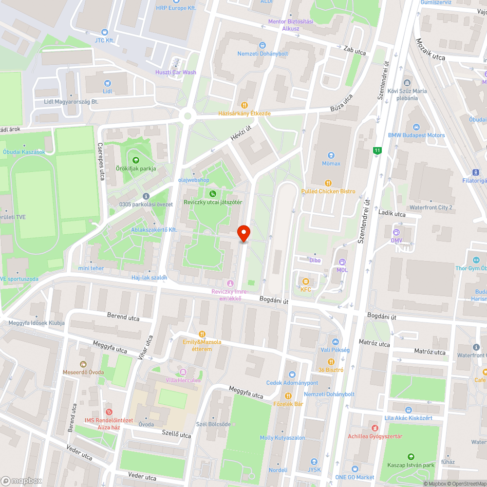 Rossz lámpák - Bogdáni út bejelentés helye