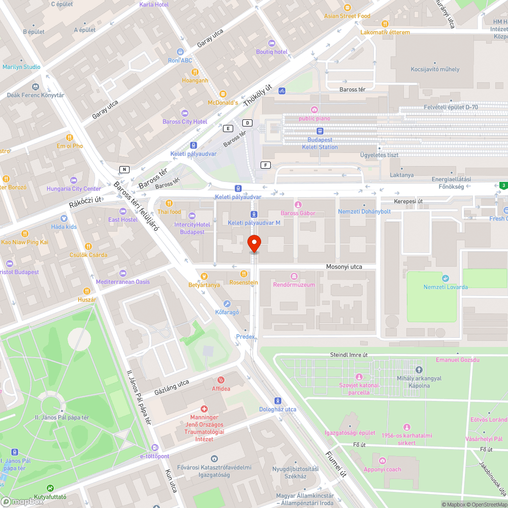 Hirdető fülke bejelentés helye