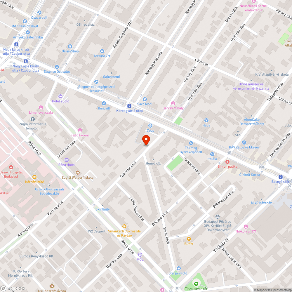 Villanyoszlop a járdán bejelentés helye