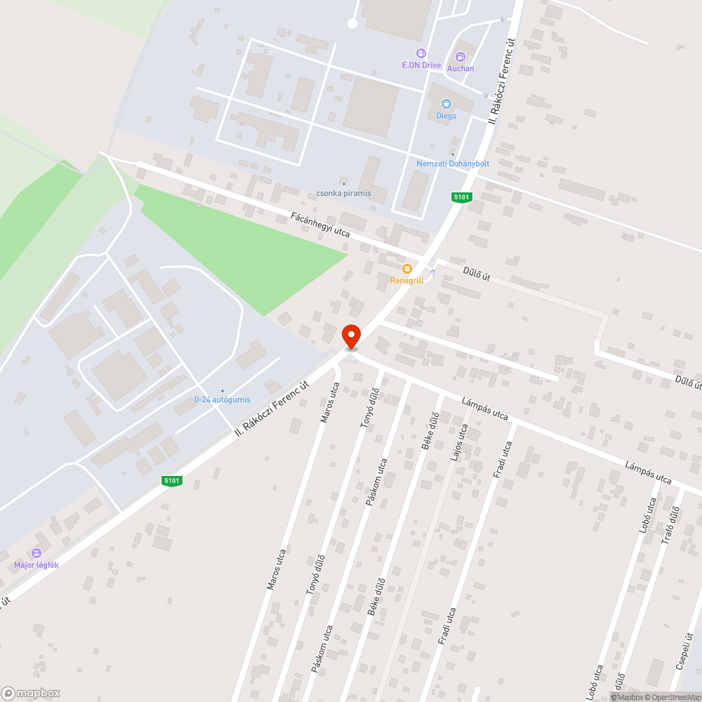 Lámpás utca technológia bejelentés helye