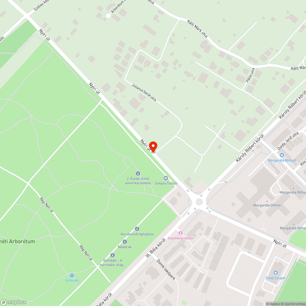 Kiújult kátyú Máriahegy tanya 258-nál bejelentés helye