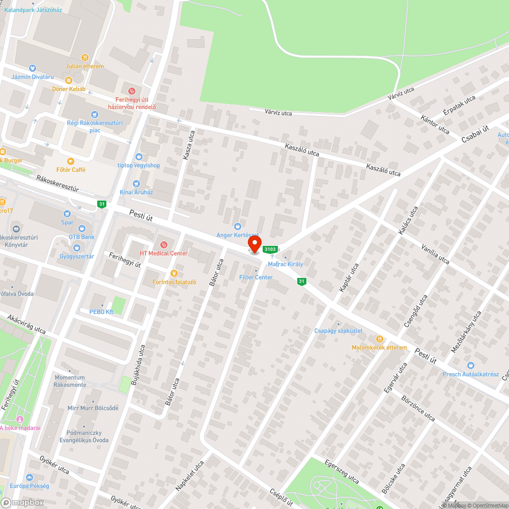 Hiányzó lámpa bejelentés helye