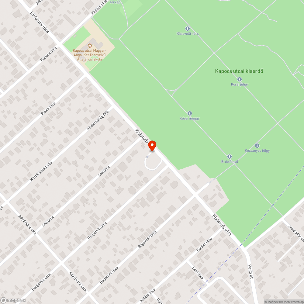 Mély kátyú az úton. bejelentés helye