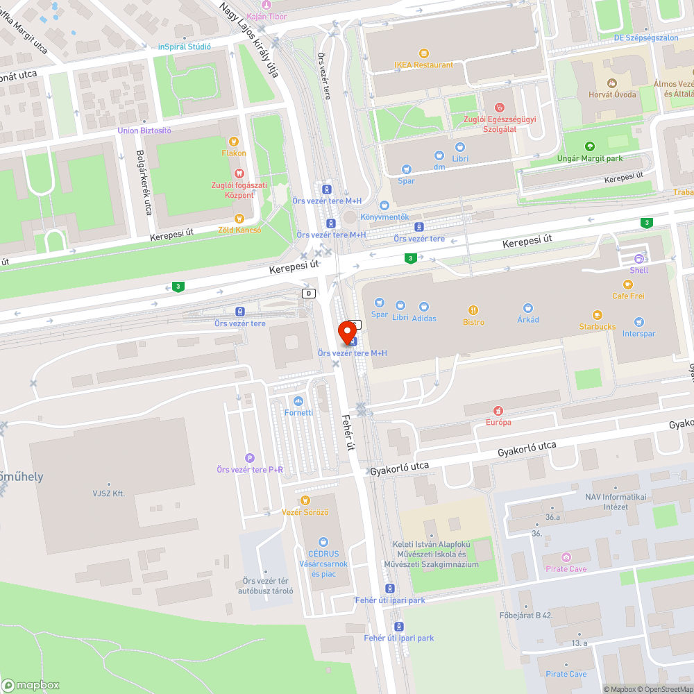 Hiányzó fényterelő bejelentés helye