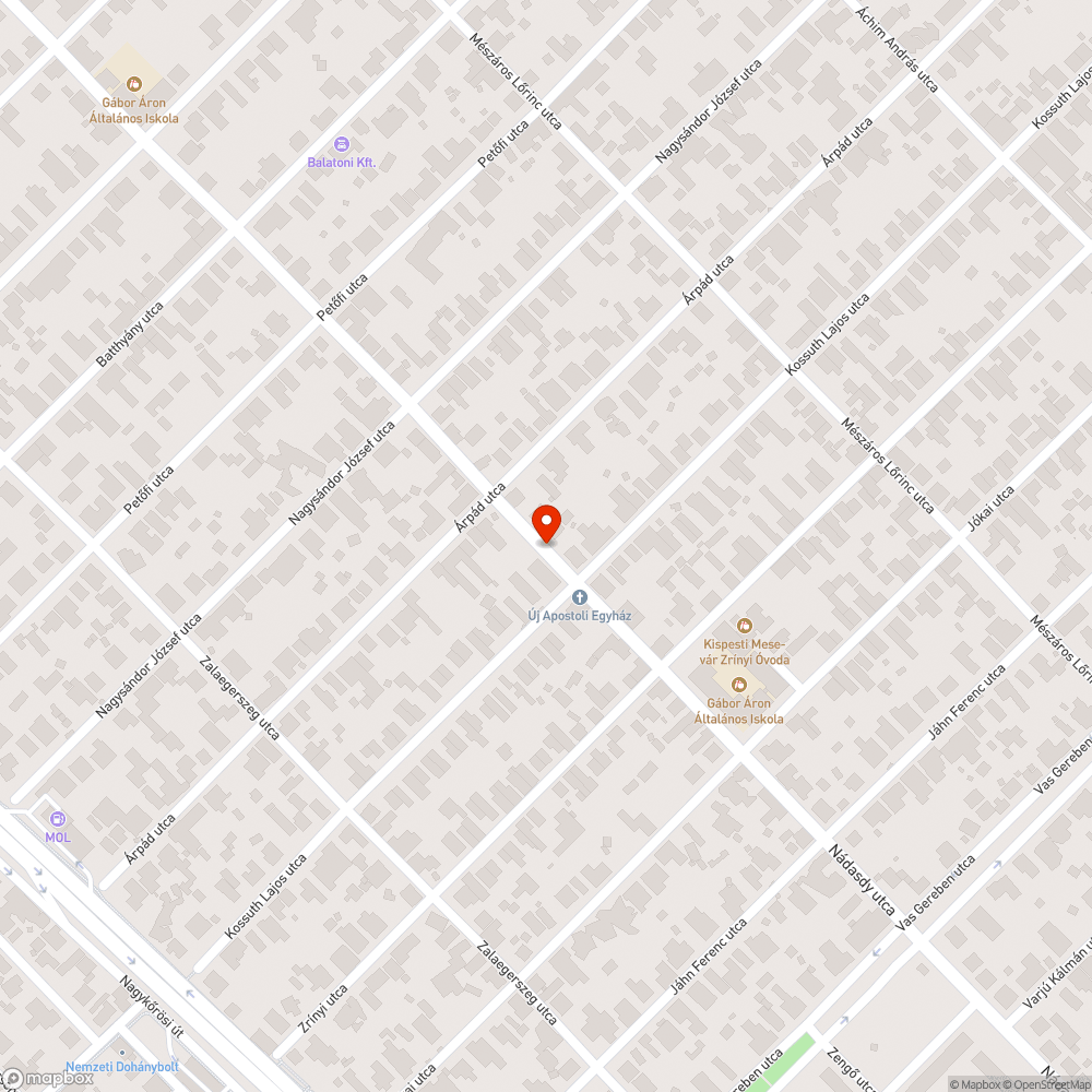 Kátyús járda bejelentés helye