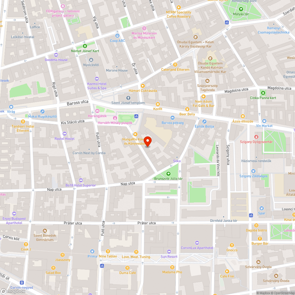 Egy éves kátyú bejelentés helye