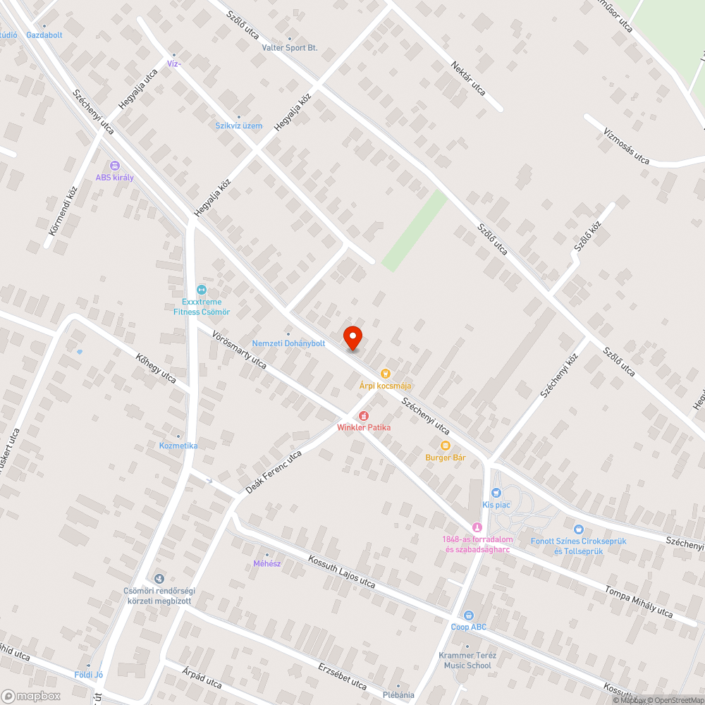 Nem működő közkút bejelentés helye