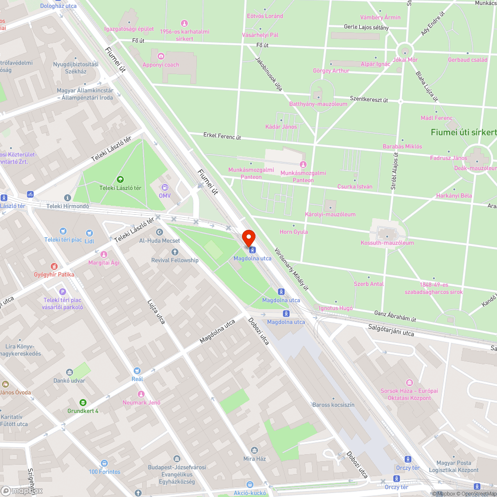 Rendezetlen megálló bejelentés helye