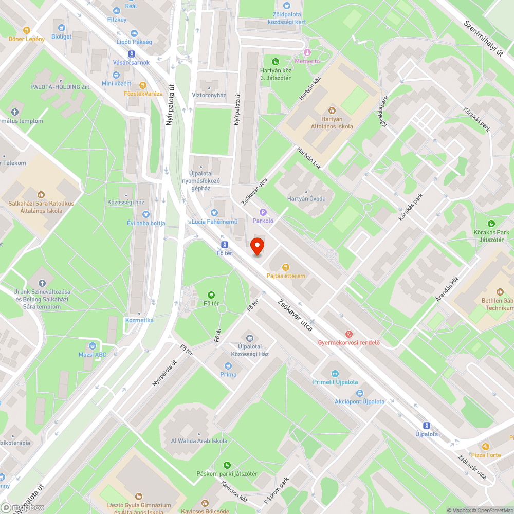 Üveges bejelentés helye