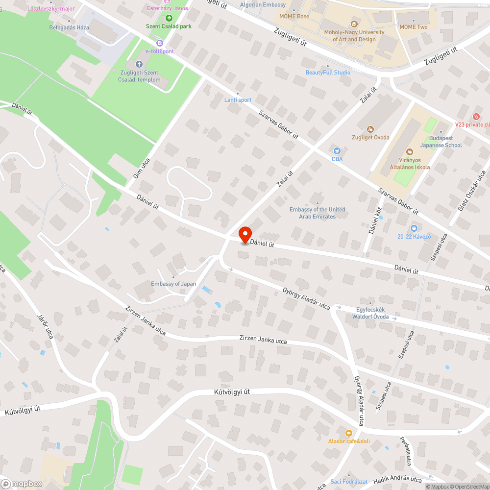 Kátyús Dániel út bejelentés helye