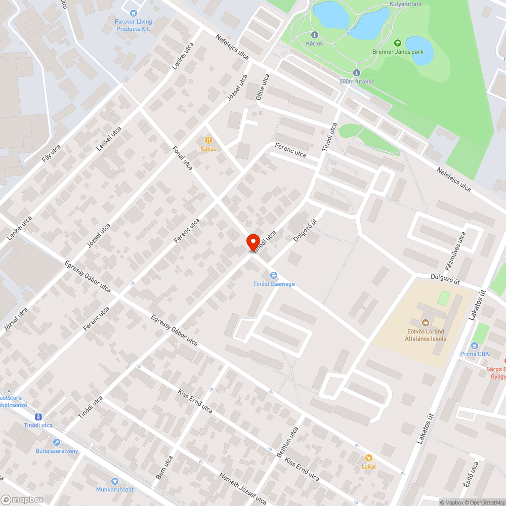 Kátyú bejelentés helye