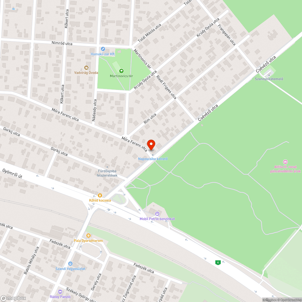 Tábla bejelentés helye