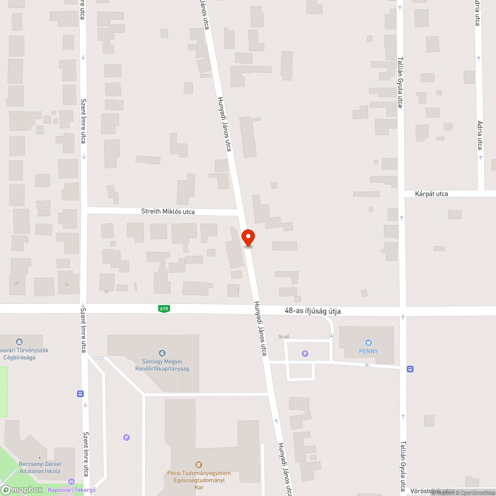 Felesleges táblák a Hunyadi J. utcában II. bejelentés helye