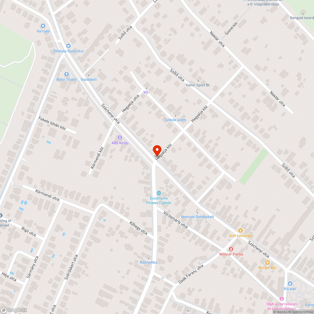 Földön lévő kábel bejelentés helye