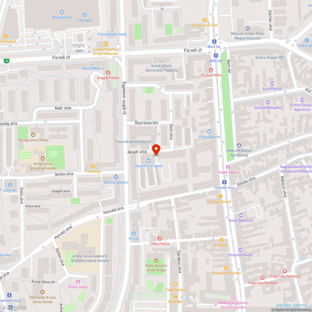 Illegális szemétlerakat Abigél utca bejelentés helye