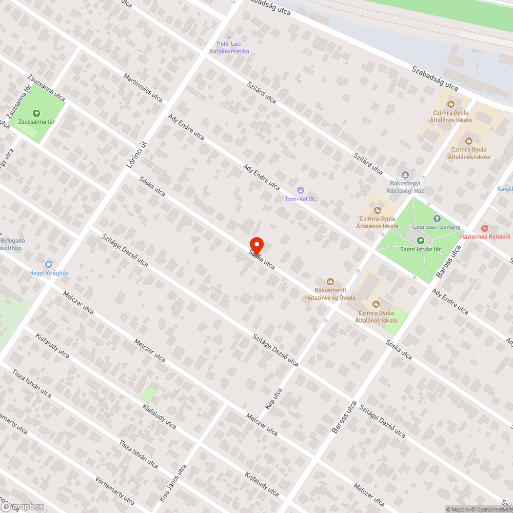 Kátyú bejelentés helye