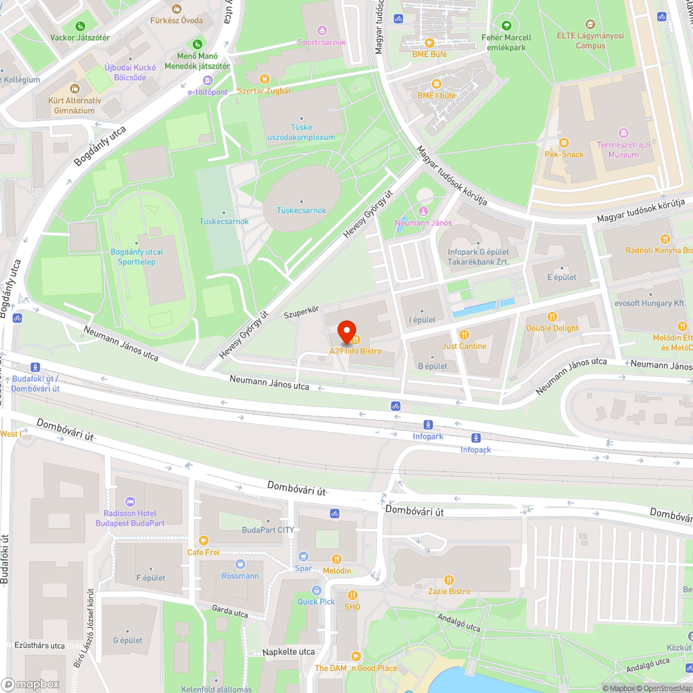 Infopark megálló graffiti bejelentés helye