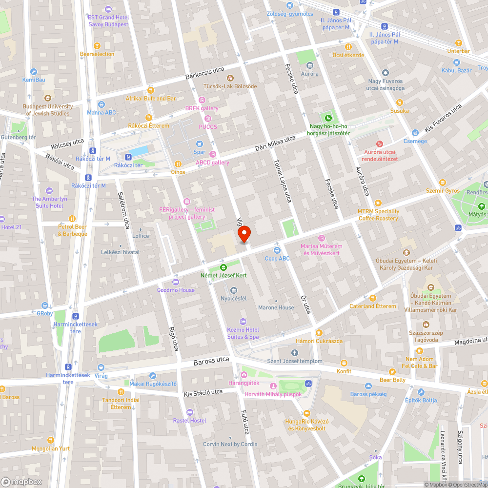 Ellenirányú kerékpározás a Víg utcában bejelentés helye