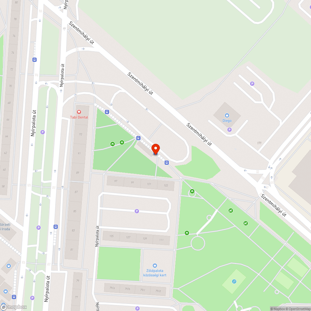 Kátyú a 15.ker. Nyírpalota utcai buszvégállomáson bejelentés helye