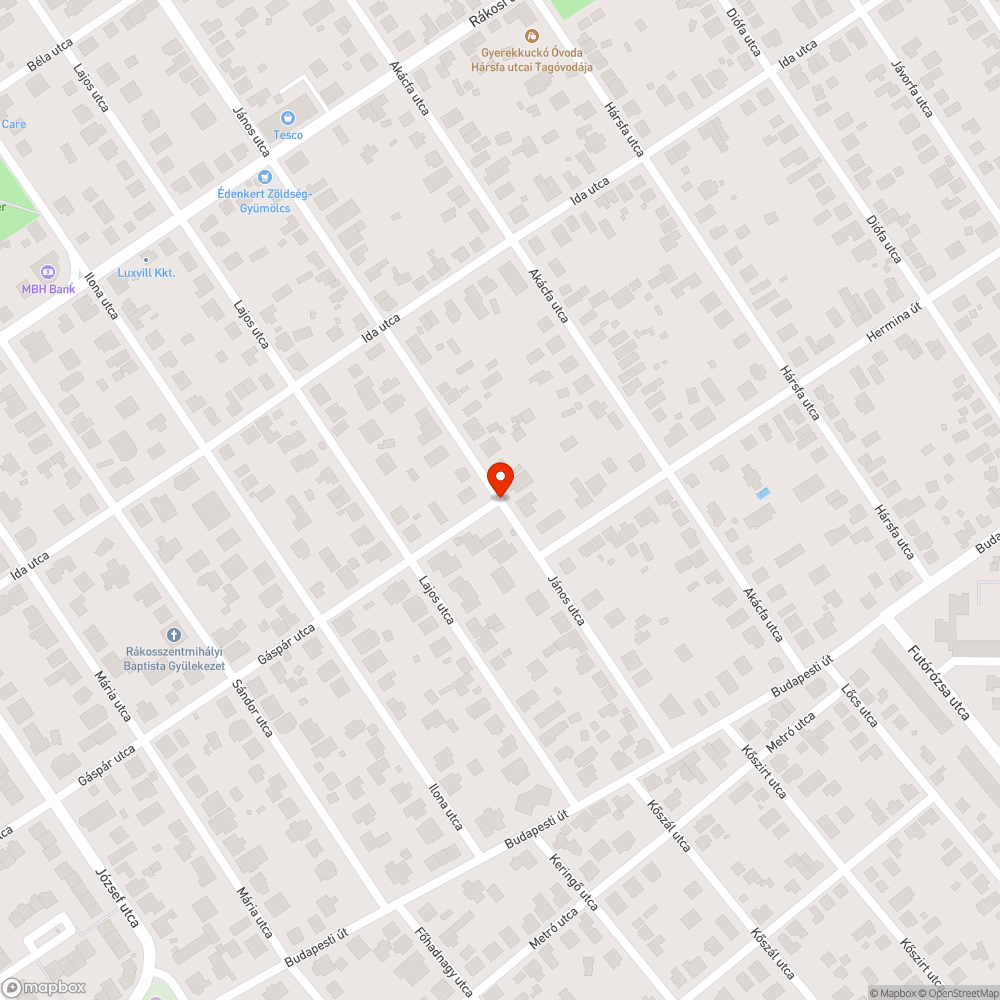 Sérült vízelvezető bejelentés helye