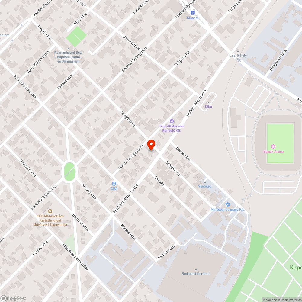 Zebra hiánya bejelentés helye