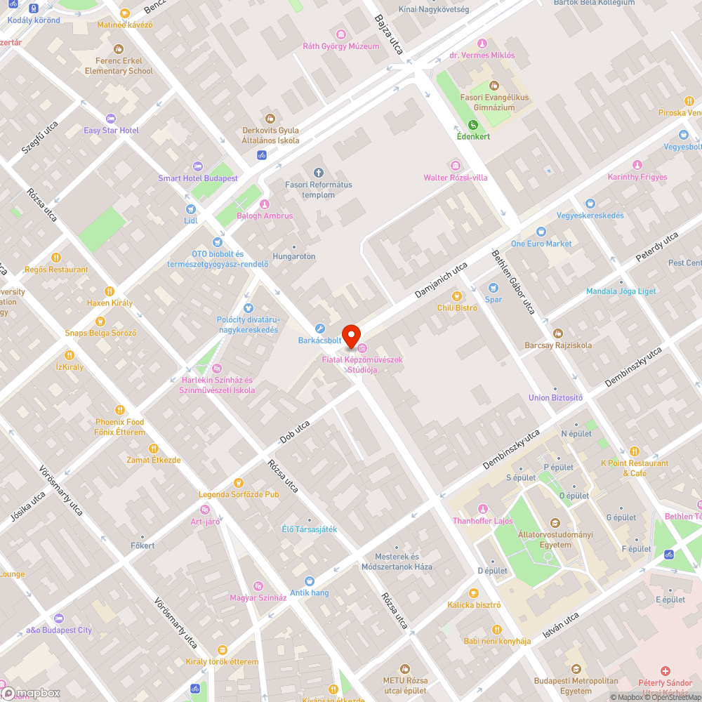 Rendszeresen járdaszigeten parkoló autók a Rottenbiller utcában bejelentés helye