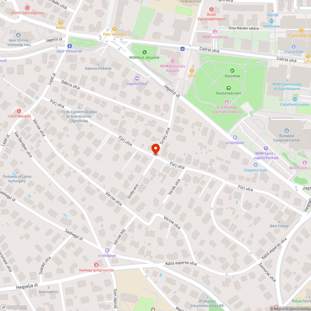 Megsüllyedt járda bejelentés helye