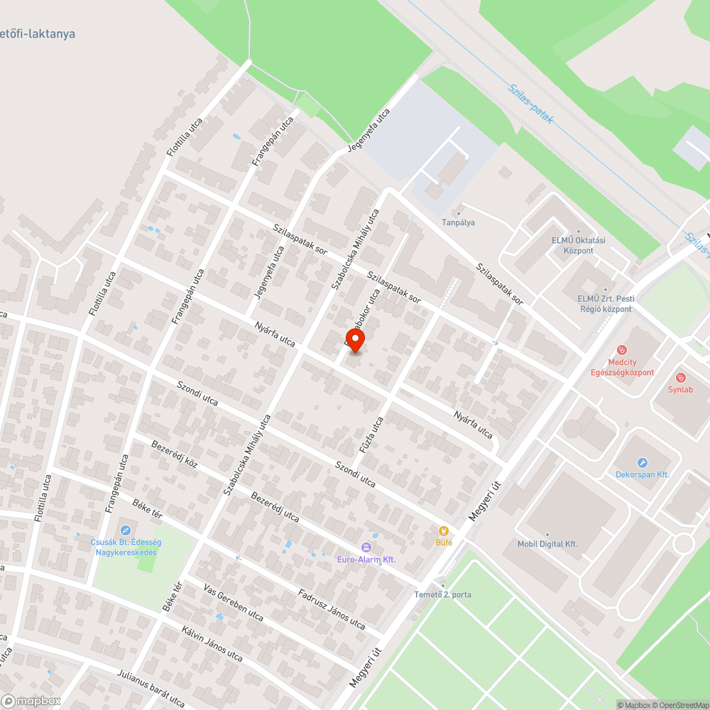 Rózsabokor utca teljes sötétségben újra. bejelentés helye