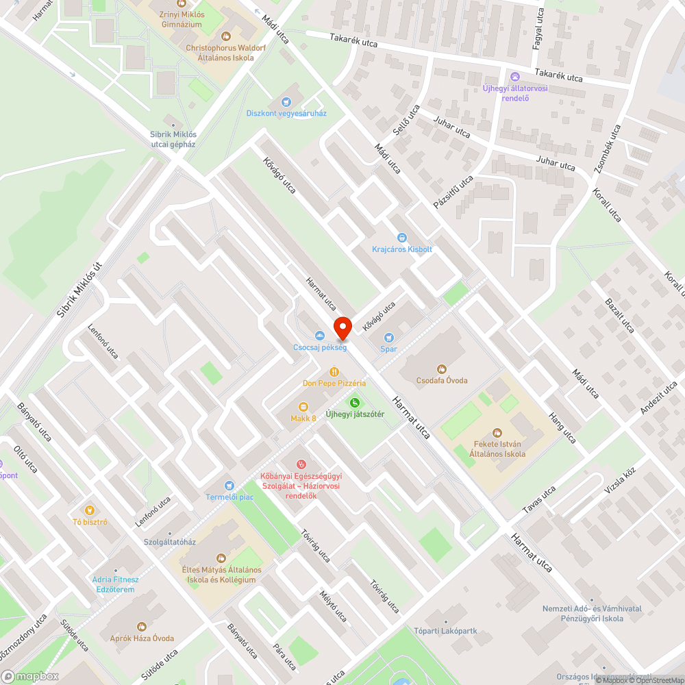 Aszfaltdarabok bejelentés helye