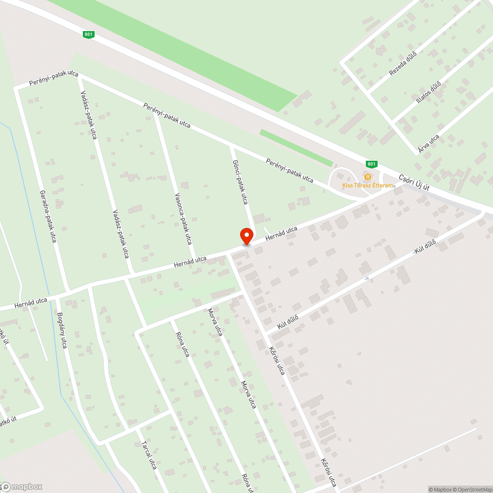 Gödör az út közepén bejelentés helye